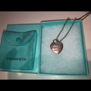 Tiffany & Co Dog Tag Heart Necklace